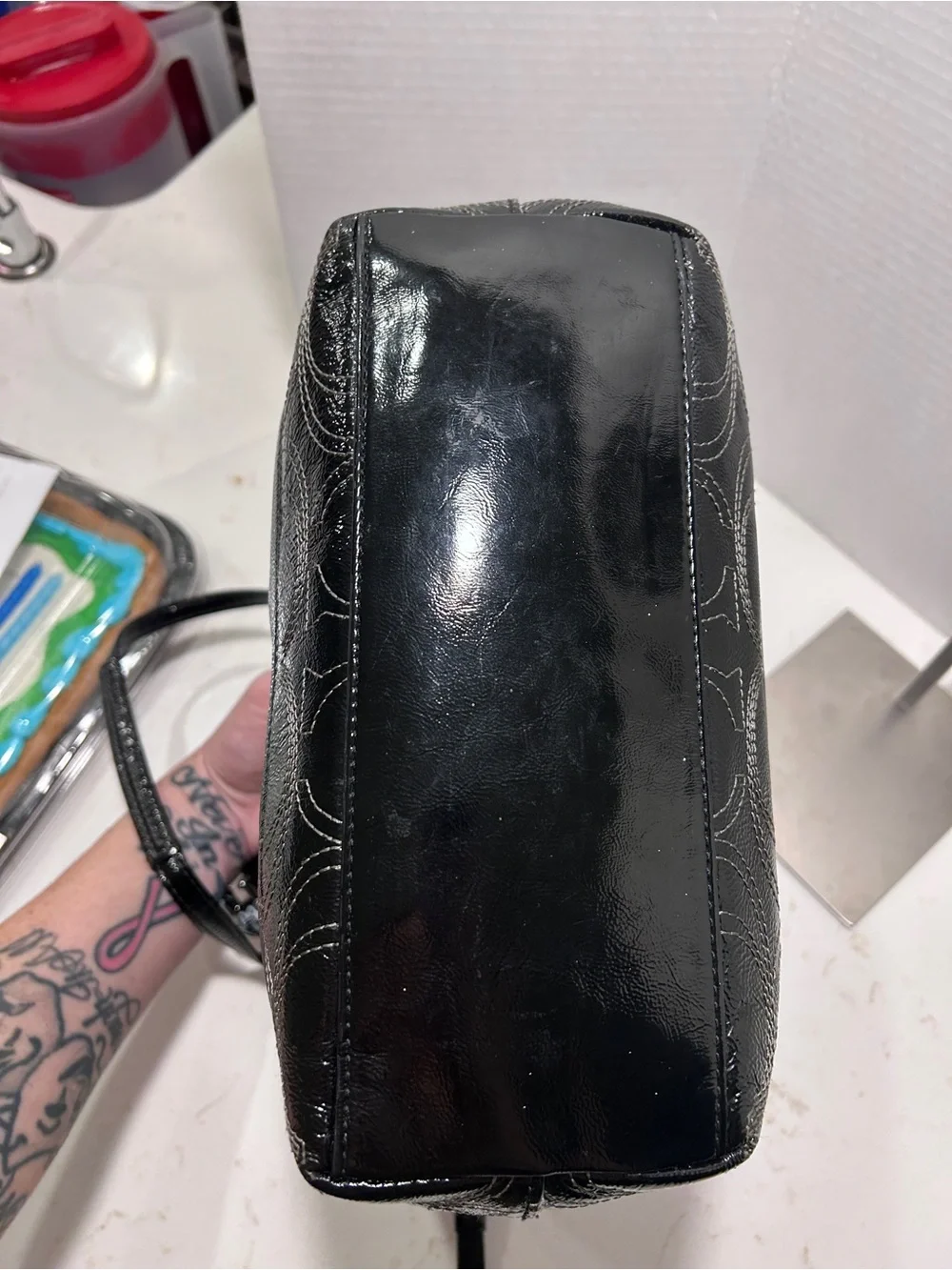 Coach Black Patent Leather Tote
